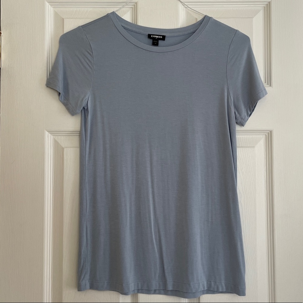 Express, pale blue t-shirt, size XS